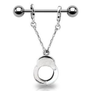 Handcuff Dangle Nipple Shield w/ Bar